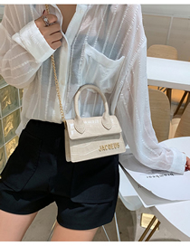 Fashion Creamy-white Stone Pattern Shoulder Bag Shoulder Bag