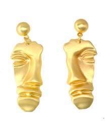 Fashion Gold Face Earrings