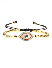 Fashion Gold Full-diamonded Eye Color Shell Zircon Bracelet
