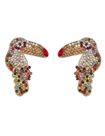 Fashion Color Animal Woodpecker Earrings