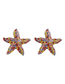 Fashion Color Color Starfish Pearl Stud Earrings