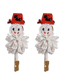Fashion Color Snowman Rice Earrings