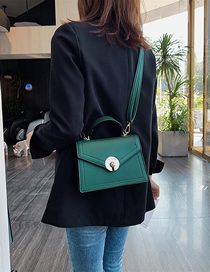 Fashion Green Lock Bag Shoulder Messenger Bag