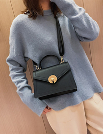Fashion Black Lock Bag Shoulder Messenger Bag