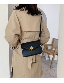 Fashion Black Locked Crossbody Shoulder Bag