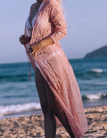 Fashion Pink Lace Sun Protection Dress