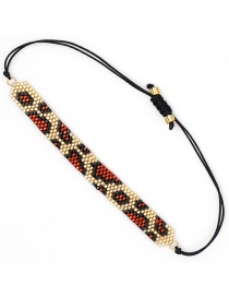 Red Rice Beaded Leopard Bracelet