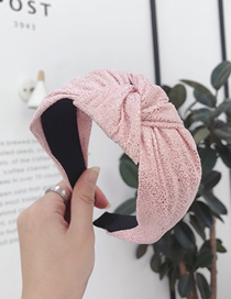 Fashion Pink Cloth Hot Stamping Knot Wide-brimmed Headband