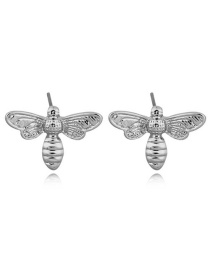 Fashion Silver Little Bee Earring