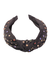 Fashion Black Alloy Color Diamond Headband
