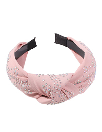 Fashion Pink Chiffon-studded Knotted Headband
