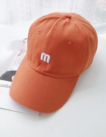 Fashion M Orange M Letter Baseball Cap