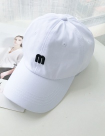Fashion M White M Letter Baseball Cap