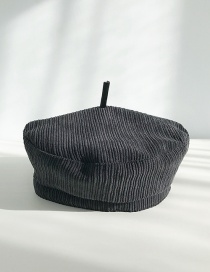 Fashion Cap Top With Black Corduroy Beret