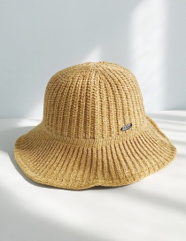 Fashion Chenille With Turmeric Chenille Knit Elastic Fisherman Hat