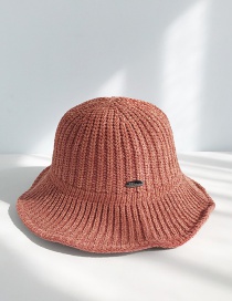 Fashion Chenille With Caramel Chenille Knit Elastic Fisherman Hat