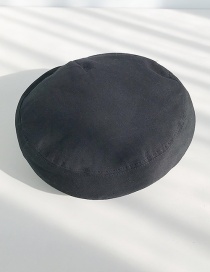 Fashion Solid Color Pleat Black Solid Color Flawless Beret