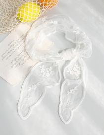 Fashion Lace Shawl White Lace Flower Triangle Scarf