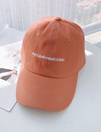 Fashion Pycck Orange Powder Letter Baseball Cap
