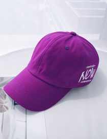 Fashion Now Purple Printed Letter Baseball Cap