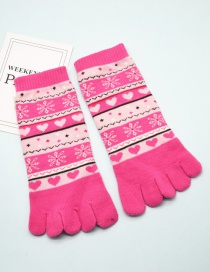 Fashion Pink Love Animal Cartoon Tube Toe Socks
