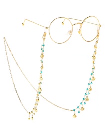 Fashion Gold Chain-studded Shell Glasses Chain