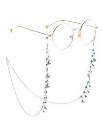 Fashion Silver Chain-studded Shell Glasses Chain
