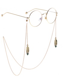Fashion Gold Metal Leaf Glasses Chain