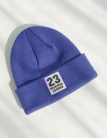 Fashion 23 Labeling Navy Pointed 23 Labeling Knitted Wool Cap