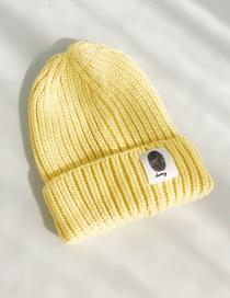 Fashion Handprint Yellow Cloth-knitted Baby Wool Hat