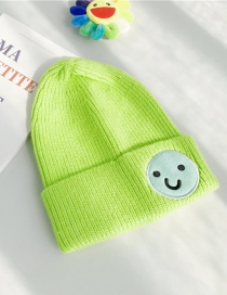 Fashion Doll Smiley Apple Green Funny Smiley Wool Cap