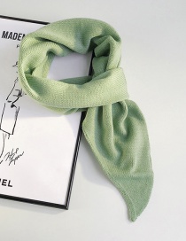 Fashion Angled Scarf Green Knitted Woolen Collar