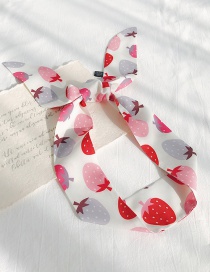 Fashion Rice Pink Strawberry Cartoon Print Streamers Ribbon