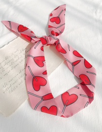 Fashion Pink Love Candy Cartoon Print Streamers Ribbon
