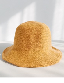 Fashion Brushed Wool Knit Turmeric Wool Knit Fisherman Hat