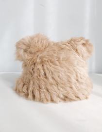 Fashion Rabbit Fur Panda Hat Camel Cat Ear Knit Wool Cap