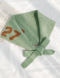 Fashion N.27 Diamond Towel Green Digital Knit Diamond Wool Scarf