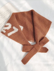 Fashion N.27 Diamond Towel Caramel Digital Knit Diamond Wool Scarf