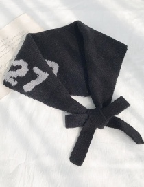 Fashion N.27 Diamond Towel Black Digital Knit Diamond Wool Scarf