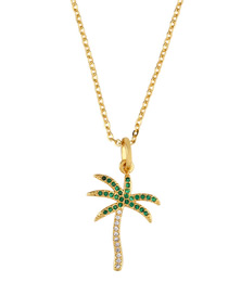 Fashion Coconut Tree Coconut Tree Diamond Necklace