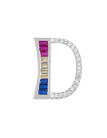 Fashion Silver D English Alphabet Set With Zircon Necklace