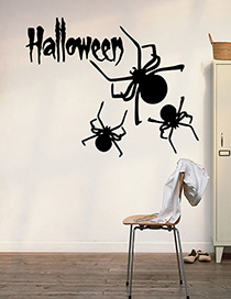 Fashion Multicolor Kst-35 Halloween Spider Wall Sticker Removable
