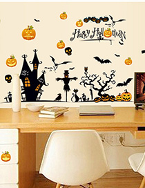 Fashion Multicolor Mj8006 Halloween Christmas Removable Wall Sticker