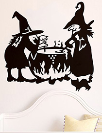 Fashion Multicolor Kst-61 Halloween Two Little Ghost Wall Stickers
