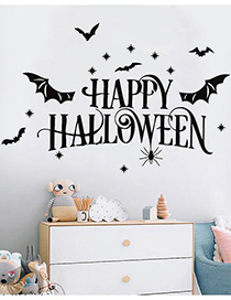 Fashion Multicolor Kst-75 Halloween Bat Spider Wall Stickers