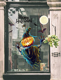 Fashion Multicolor Xl626d Halloween Pumpkin Wall Sticker