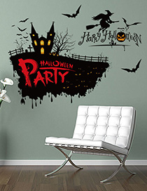 Fashion Multicolor 3041 Halloween Witch Can Remove Pvc Wall Sticker
