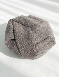 Fashion Irregular Dark Coffee Stitching Octagonal Cap