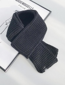 Fashion Strip Scarf Black Horizontal Stripes With Standard Wool Scarf