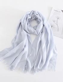 Light Blue Solid Color Cashmere Scarf Shawl